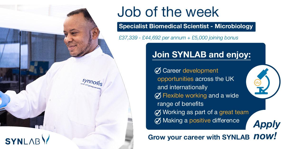 We are currently recruiting for a Specialist Biomedical Scientist to join our Essex-based #Microbiology team, which provides an efficient and effective service to two general hospitals and the local GP community 👇

shorturl.at/c1GNB 

#Pathology #Careers <a href="/MSEHospitals/">Mid and South Essex NHS Foundation Trust</a>
