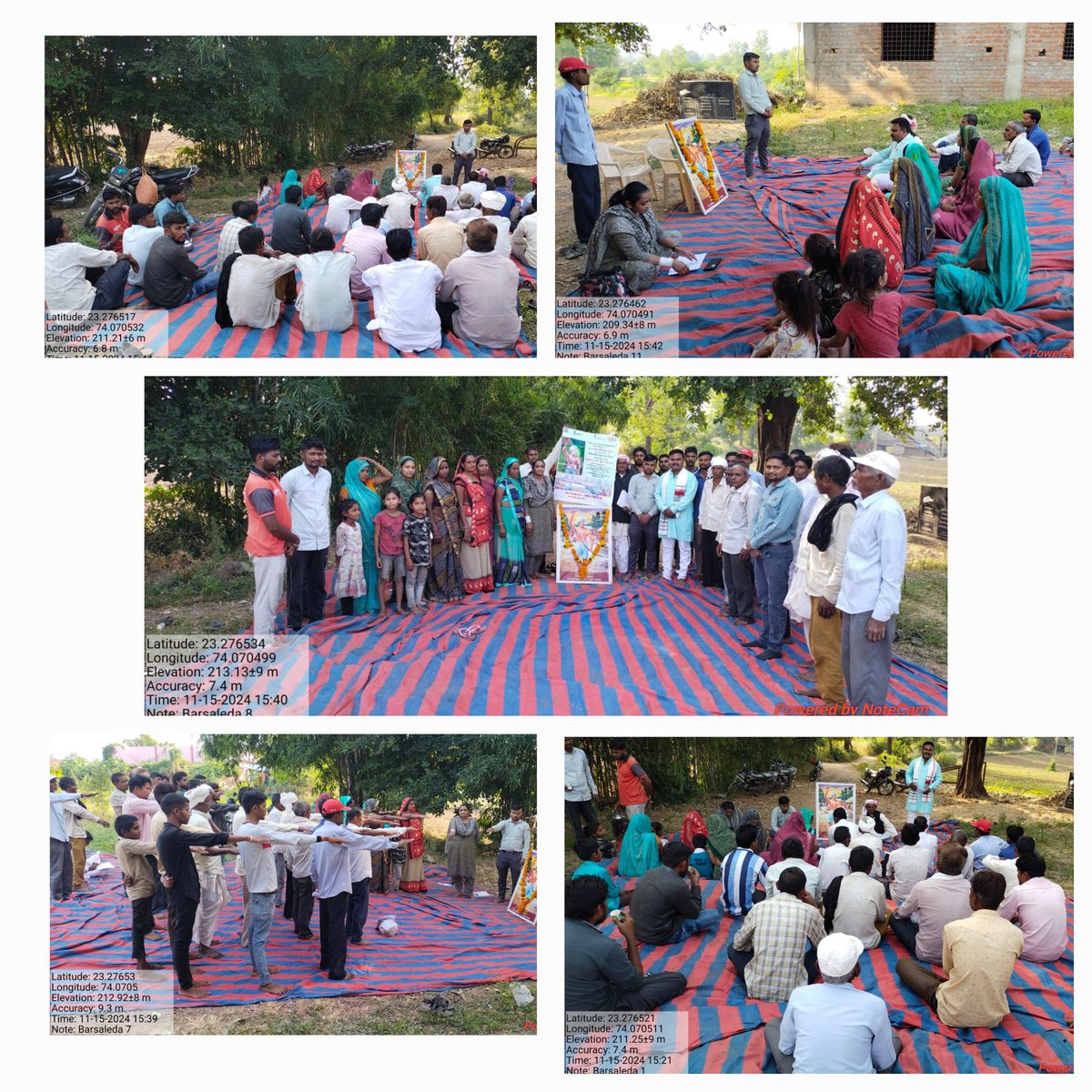 રાષ્ટ્રીય ગ્રામ સ્વરાજ અભિયાન યોજના અંતગૅત ભગવાન બિરસા મુંડા જન્મ જયંતિ (આદિવાસી ગૌરવ દિવસ)નિમિતે ખાસ ગ્રામસભાનુ આયોજન કરેલ.
તેમા ખેડુત નોંધણી (farmer registration) અને ખેતીવાડી વિભાગની વિવિધ યોજનાઓ વિશે માહિતી આપી.
ગામ : બારસાલેડા, તા : ફતેપુરા જી: દાહોદ.<a href="/DaoDahod/">DAO DAHOD</a> <a href="/CMOGuj/">CMO Gujarat</a>