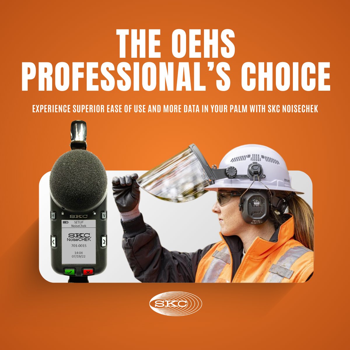 SKC's team of COHCs created NoiseCHEK specifically for #OEHS professionals! Superior ease of use, advanced features, and more data in your palm help ensure workplace safety and OSHA compliance. Learn more at skcinc.com/noisechekis