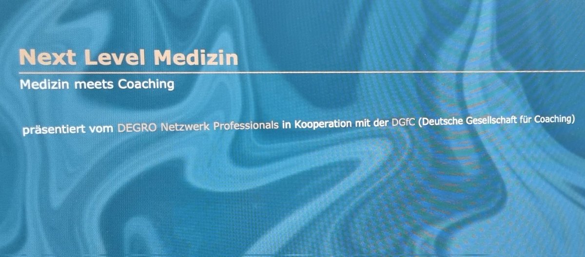 Lisa Deloch (@__lisa_d) on Twitter photo Very interesting kick-off event "Next Level Medicine" of the #DEGRO Professionals and #DGfC! Thank you very much for the insights into what coaching can offer in general and in relation to specific topics, also in a professional context. I'm looking forward to the next sessions! Very interesting kick-off event "Next Level Medicine" of the #DEGRO Professionals and #DGfC! Thank you very much for the insights into what coaching can offer in general and in relation to specific topics, also in a professional context. I'm looking forward to the next sessions!
