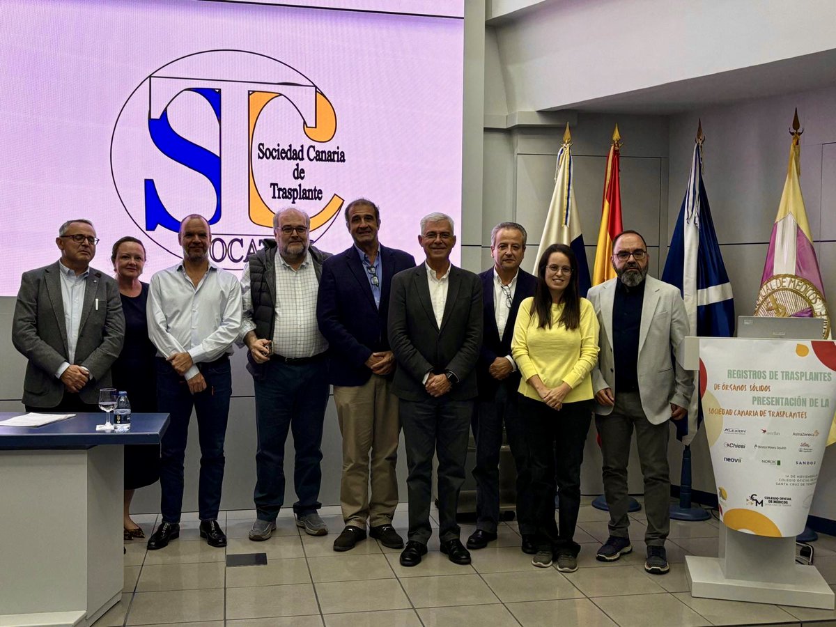 SCNefrologia's tweet photo. ¡Ayer fue un gran día! Tuvimos la Reunión de Trasplantes de Órganos Sólidos y la presentación de la SOCAT, avalada por SOCANNE.
Agradecemos a los laboratorios patrocinadores por su apoyo en la organización. ¡Todo un éxito! 🎉 #Trasplantes #SOCAT https://t.co/dkZkTDzdMT