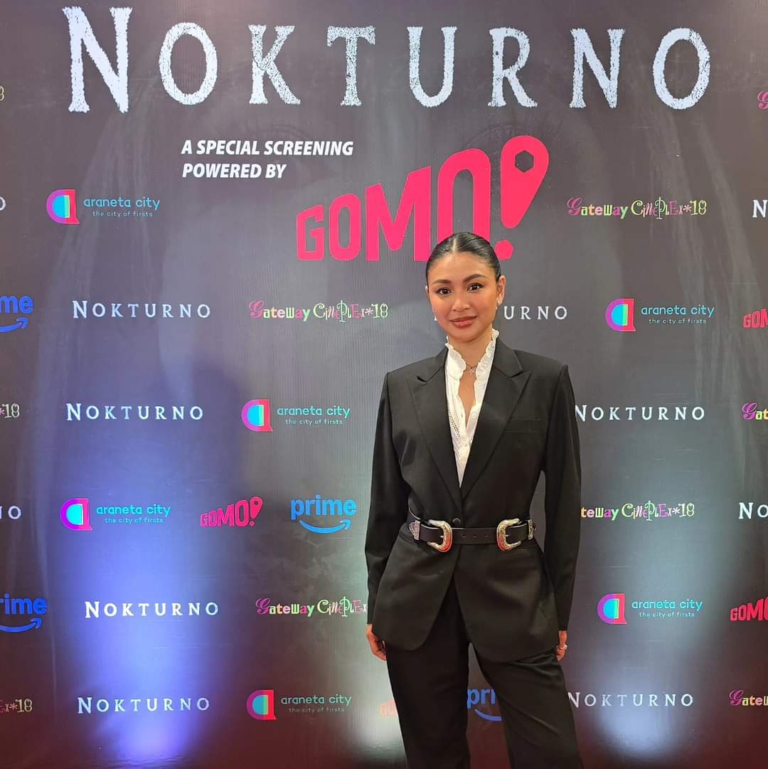 StudioVivaPH's tweet image. The lead star ng Nokturno, our Jamie, Miss @nadine is here sa Special Screening ng Nokturno here at Cinema 18 at Gateway. 

Powered by Gomo!

Also don't forget to watch 'Nokturno' now streaming on Prime Video.

#Nokturno
#NadineLustre
#Gomo
#StudioViva