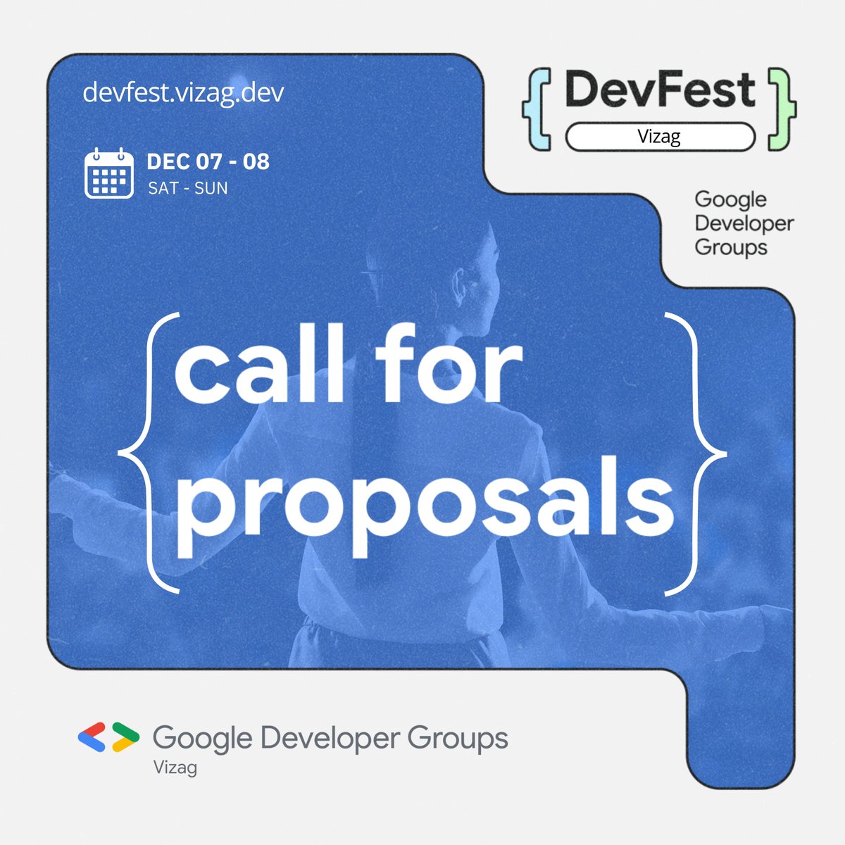 🚨 Last chance alert! 🚨 The Call for Proposals closes TODAY! 🕛

Don’t miss your opportunity to be part of DevFest Vizag 2024 - Enter the spotlight! 🌟 Let’s make this event unforgettable together! 🔥 

#DevFestVizag2024 #LastCall #TechInnovators #vizagdevfest #callforproposals