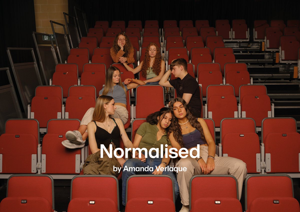 NTConnections's tweet photo. Our ninth Connections 2025 play poster to share with you is for Normalised by Amanda Verlaque. We travelled to @CrescentArts in Belfast to capture the brilliant young people from CAYT (Crescent Arts Youth Theatre). https://t.co/EjcR1rXI6v