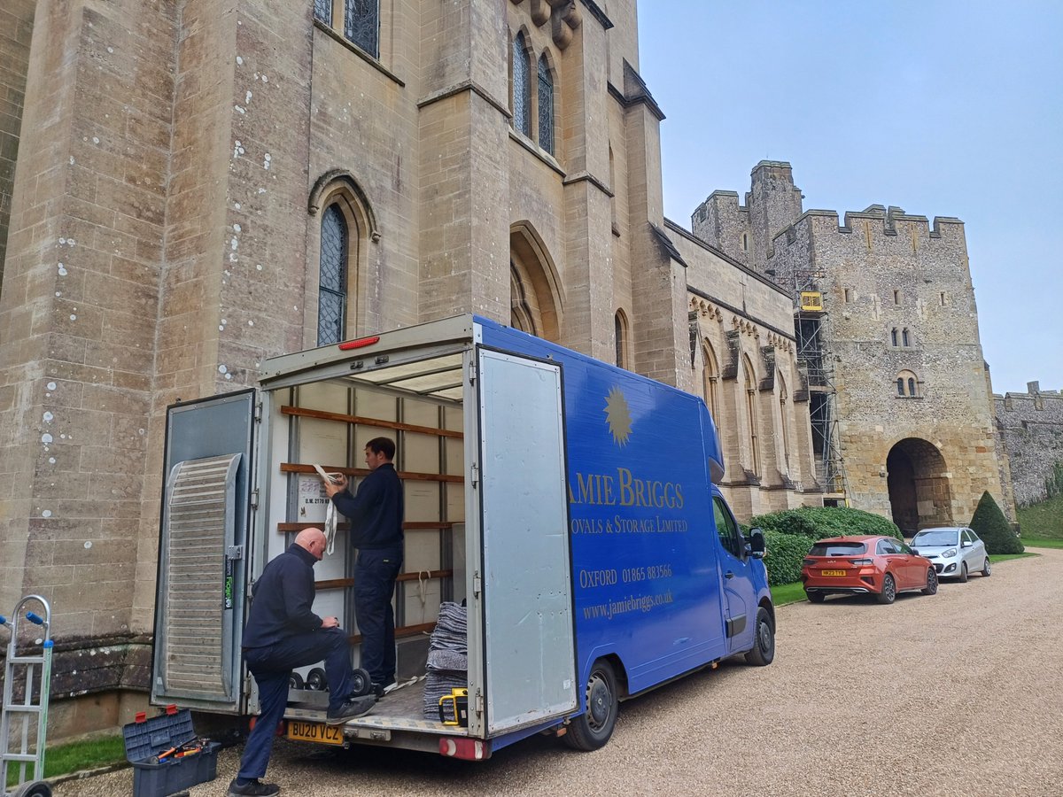 Good to work with our sister company <a href="/JBriggsRemovals/">Jamie Briggs</a> to deliver &amp; install one of our plan chests. Any idea where we went and who the client might be? #storage #planchest #conservation #preservation #transportation