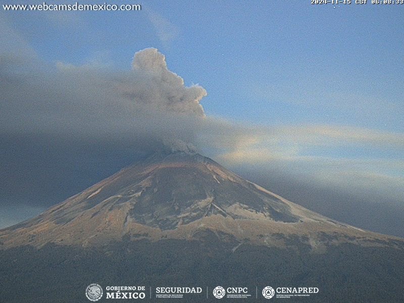 PreMxOficial's tweet photo. #AVISO ⚠️ | El #Popocatépetl presenta esta mañana una serie de #Exhalaciones constantes con contenido MODERADO 🟡 de ceniza volcánica. 🌋💨

⚠️ Caída de ceniza: #EDOMÉX, #PUEBLA y #MORELOS. 

🚦 AMARILLO FASE 2. 🟡 https://t.co/zfpM91eiJ7
