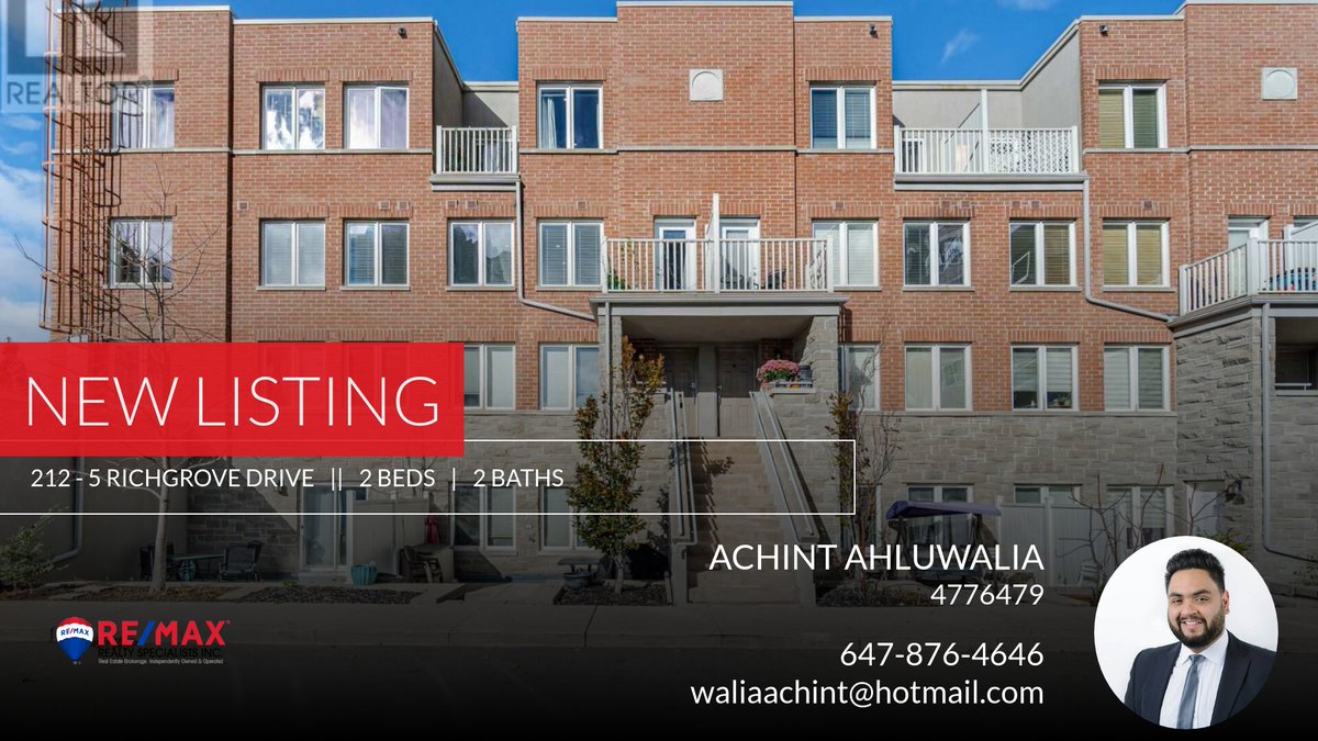 AchintW's tweet photo. 📍 New Listing 📍 Take a look at this fantastic new property that just hit the market located at 212 - 5 Richgrove Drive in Toronto (willowridge-martingrove-richvie. Reach out here or at 647-876-4646 for more information

Achint Ah... https://t.co/janfIm2HIi https://t.co/DJSuMj9mej