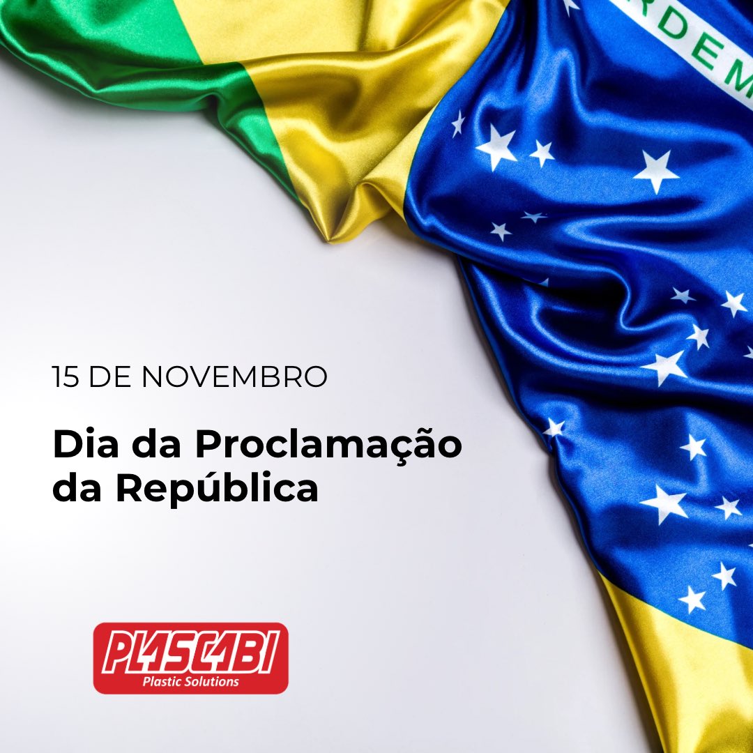 Plascabi's tweet photo. Nosso DNA é brasileiro. 🇧🇷 

15 de Novembro, Dia da Proclamação da República do Brasil. 

#SomosPlascabi #SomosPlasticos #SomosBrasil https://t.co/rjqKZF6bJB