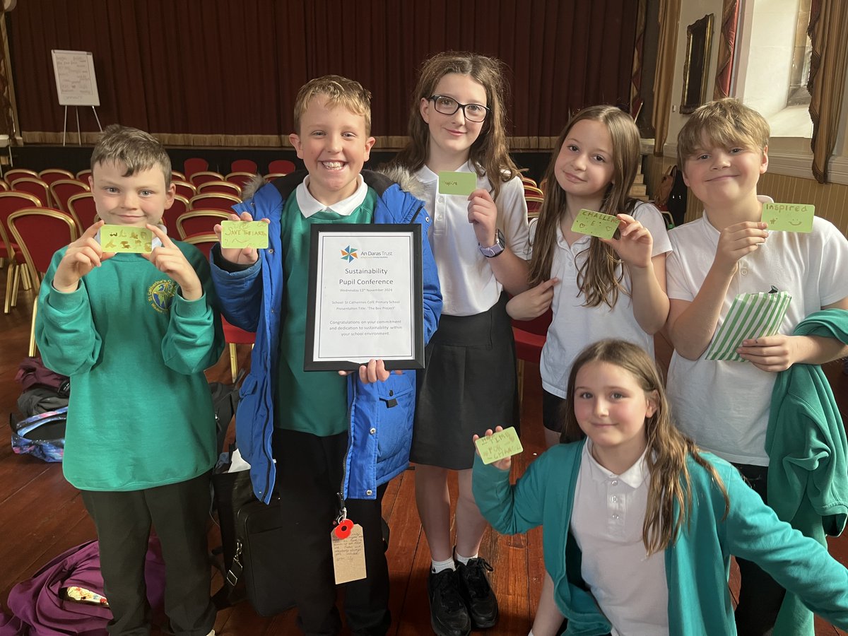 catherines_e's tweet photo. A group of our year 6s attended our annual Trust Climate Conference yesterday.  They had an amazing time presenting about our Bee-Keeping Project and learning all about of climate problems, solutions and sustainability from a range of charities and companies from this sector. https://t.co/X8X12zm2Yz