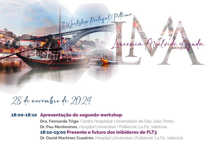🩺 ‘Presente y futuro de los inhibidores de FLT3’ será una de las exposiciones del II Workshop LMA-PETHEMA en Portugal
📅 28 y 29 de noviembre 
🧬 Más información: fundacionpethema.es/sites/default/… 
#Leucemia #investigación #hematología