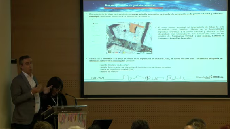 III #geoEuskadi Kongresua &amp; XV #JIIDE 2024🌐

Nuevo sistema municipal de soporte a la Gestión del Catastro del Ayuntamiento de Bilbao

🗣️A. Arroyo, Estudios Gis 
🗣️ B. Basagoiti, Ayto. de Bilbao
<a href="/estudiosgis/">Estudios Gis</a> <a href="/bilbao_udala/">Bilbao [Udala - Ayuntamiento]</a>
<a href="/gobiernovasco/">Gobierno Vasco</a> <a href="/IGNSpain/">Instituto Geográfico Nacional-O.A.CNIG</a> <a href="/DGTerritorio/">Direção-Geral do Território</a> <a href="/geoEuskadi/">geoEuskadi</a>