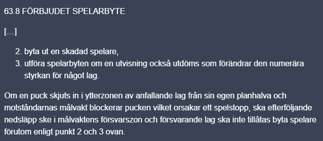 HLinnarsson's tweet photo. @domarfraga kan kanske svara på detta med anledning av situationen vid Juels räddning i slutet av matchen mot HV igår. timrå bytte spelare vid blockeringen, men fick de det egentligen? https://t.co/AbrGXpMzd4