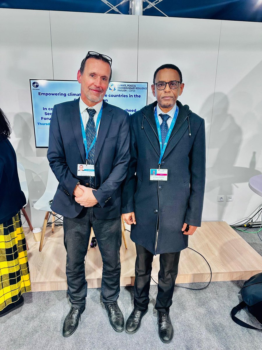dini_haji's tweet photo. Excited to meet @EPeterschmitt at COP29 conference,Baku.
@FAOSomalia CD is working very hard to mobilize &amp;  accelerate #ClimateFinance to bolster resilient agrifood systems for Somalia.
Thanks for your hardworking &amp; tireless efforts to scale up climate resilience Projects in Som. https://t.co/7O4TtpRVv6