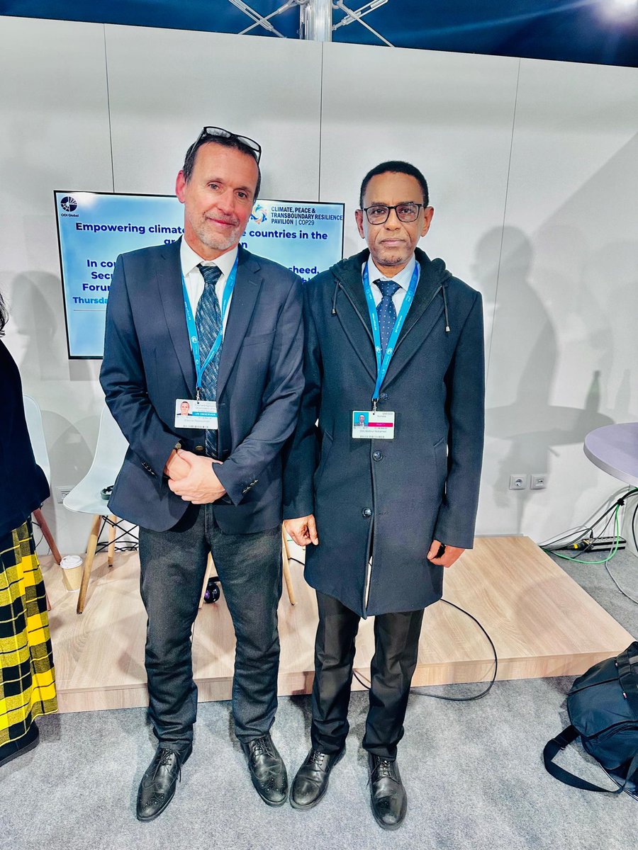 dini_haji's tweet photo. Excited to meet @EPeterschmitt at COP29 conference,Baku.
@FAOSomalia CD is working very hard to mobilize &amp;  accelerate #ClimateFinance to bolster resilient agrifood systems for Somalia.
Thanks for your hardworking &amp; tireless efforts to scale up climate resilience Projects in Som. https://t.co/7O4TtpRVv6