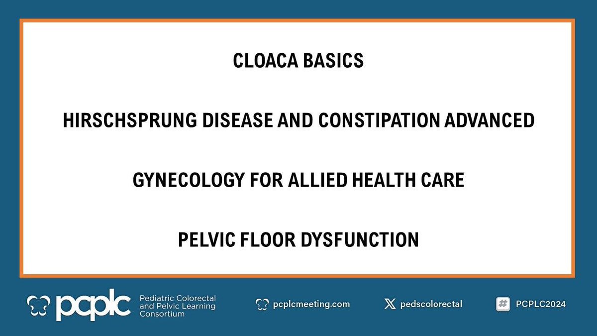 An informative morning of sessions at Day 3 of #PCPLC2024! 

#pcplc #colorectalsurgery #pediatriccolorectal #pedsurg