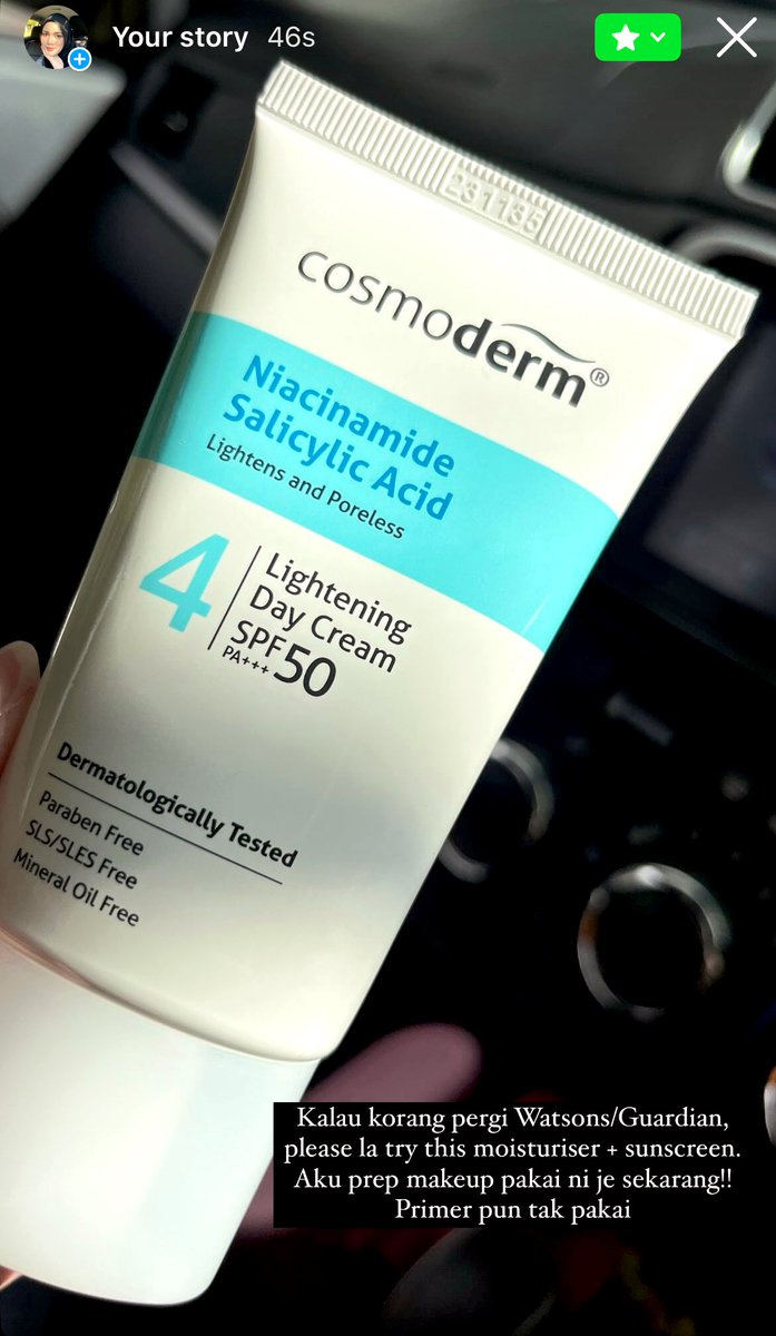 _zahwareza's tweet photo. I dah pernah post dekat close friends, tapi nak korang tahu juga. I happy sekarang sebab I prep my skin using 1 product je. Makeup onz sampai malam walaupun tudung putih wiwiwiwi 🐳 https://t.co/LvHz7BTe5l