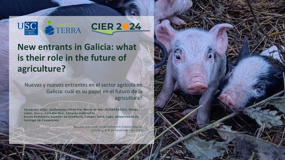 Os novos entrantes no marco da transformación dos territorios rurais e a súa adaptación ás distintas crises e tendencias políticas e socioeconómicas.

laborate.usc.es/ampliar/55/360…