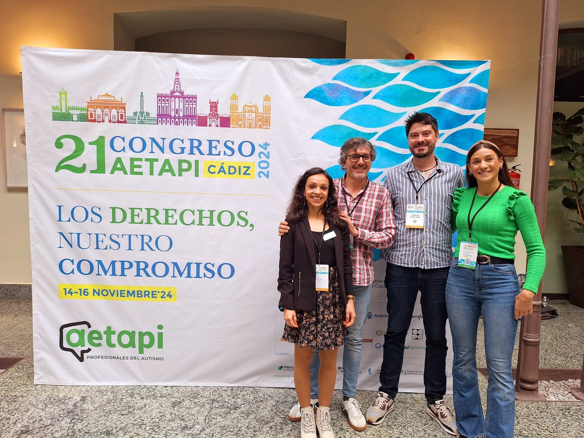 CryptoDomAlts's tweet photo. 🔵Javier Arnáiz, Marta Gonzalez, Christian García y María Juez, profesionales de #AutismoBurgos asisten en Cádiz al 21º Congreso @AETAPI "Los derechos, nuestro compromiso".

💙¡Un espacio clave para reflexionar y avanzar en derechos!

#CongresoAetapi https://t.co/8hnaLRMBCY