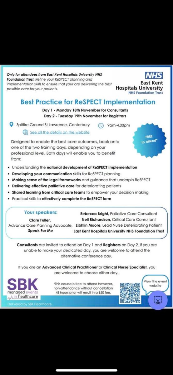 East Kent Critical Care (@ekhufticu) on Twitter photo Are you an EKHUFT Consultant / Doctor / ACCP / Nurse specialist ?? Then please book a ReSPECT implementation day next week <a href="/EKHUFTccot/">EKHUFT Outreach</a> <a href="/EKHUFT/">East Kent Hospitals</a> Are you an EKHUFT Consultant / Doctor / ACCP / Nurse specialist ?? Then please book a ReSPECT implementation day next week <a href="/EKHUFTccot/">EKHUFT Outreach</a> <a href="/EKHUFT/">East Kent Hospitals</a>