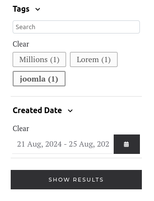 thebluecoder's tweet image. Using a button to submit your filters...
#coming #joomla #JFilters