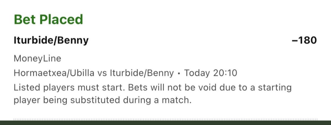 JakeWinsBets's tweet photo. Fridays rock in the @JaiAlaiLeague ! π€
Playing the better side in this one. Don't over think it.πͺ
Iterbide/Benny (-180) π
Let me know if you're riding with me! π―
#jaialaileague #sportsbetting #gamble #JakeWinsBets https://t.co/KM0C9x9lYD