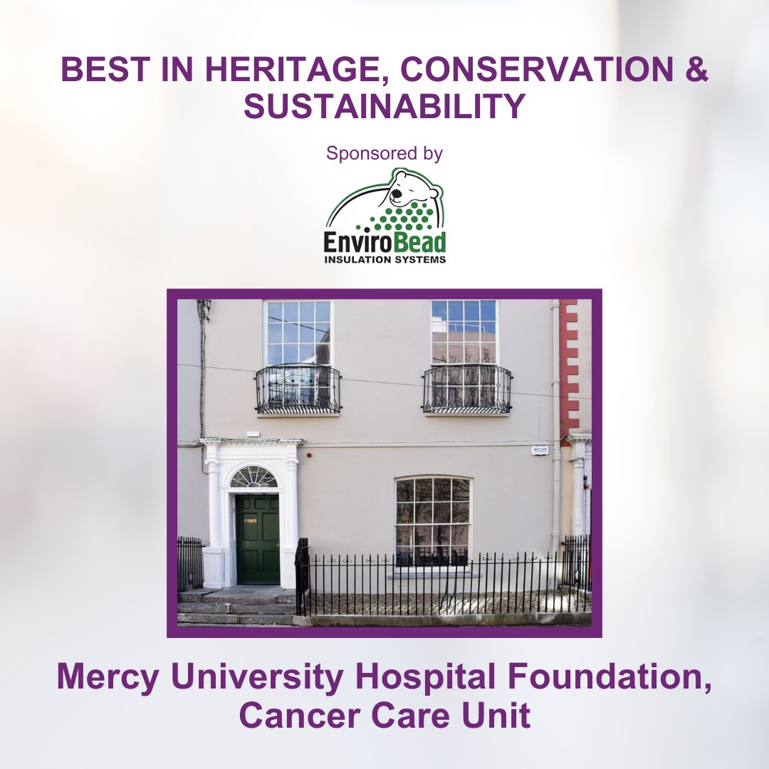 CBA Cork (@cba_cork) on Twitter photo Our finalists in the <a href="/CBA_cork/">CBA Cork</a> Better Buildings Awards 2024 🏢🏆
BEST IN HERITAGE, CONSERVATION & SUSTAINABILITY
Sponsored by <a href="/envirobead/">Envirobead</a>
🏅 <a href="/mercyfoundcork/">The Mercy Foundation</a> Cancer Care Unit
🏅 Mercy University Hospital Entrance
🏅 <a href="/MTU_ie/">Munster Technological University</a> School of Art
#CorksBetterBuildings2024 Our finalists in the <a href="/CBA_cork/">CBA Cork</a> Better Buildings Awards 2024 🏢🏆
BEST IN HERITAGE, CONSERVATION & SUSTAINABILITY
Sponsored by <a href="/envirobead/">Envirobead</a>
🏅 <a href="/mercyfoundcork/">The Mercy Foundation</a> Cancer Care Unit
🏅 Mercy University Hospital Entrance
🏅 <a href="/MTU_ie/">Munster Technological University</a> School of Art
#CorksBetterBuildings2024