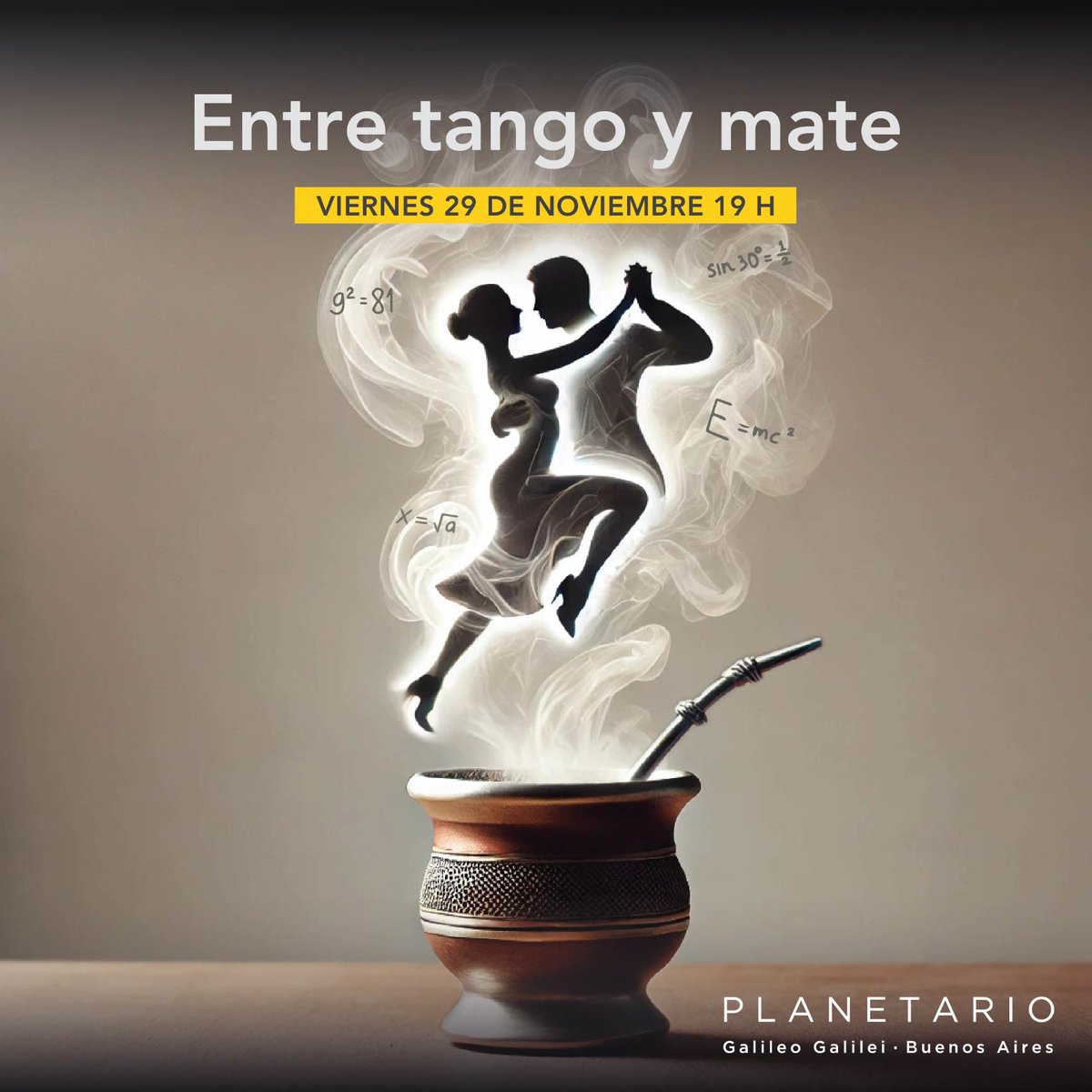¿Existe algún lugar mejor que el Planetario para escuchar un ladrido de perros a la luna, o para alumbrar con las estrellas nuestra marcha sin querellas? Este espectáculo, que combina tango y ciencia, cuenta -como corresponde- con una estrella invitada: la matemática.