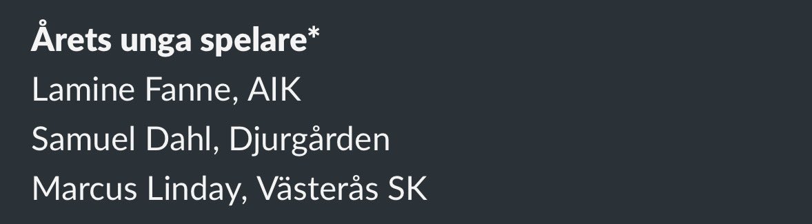 FilipVristel's tweet photo. Läser jag rätt? Hur är inte Bazoumana Touré ens nominerad? https://t.co/QTzvHiV4e8