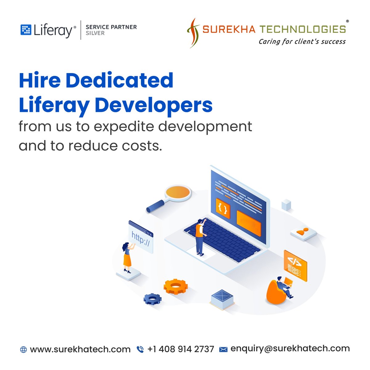 surekhatech's tweet image. 🚀 Need to speed up development &amp;amp; cut costs? Hire dedicated #Liferaydevelopers from us! Expert solutions tailored to your needs, faster deployment, and cost-effective results. Let’s build your next big project together! 💻💡

surekhatech.com/hire-liferay-d…

#SurekhaTech #LiferayExperts