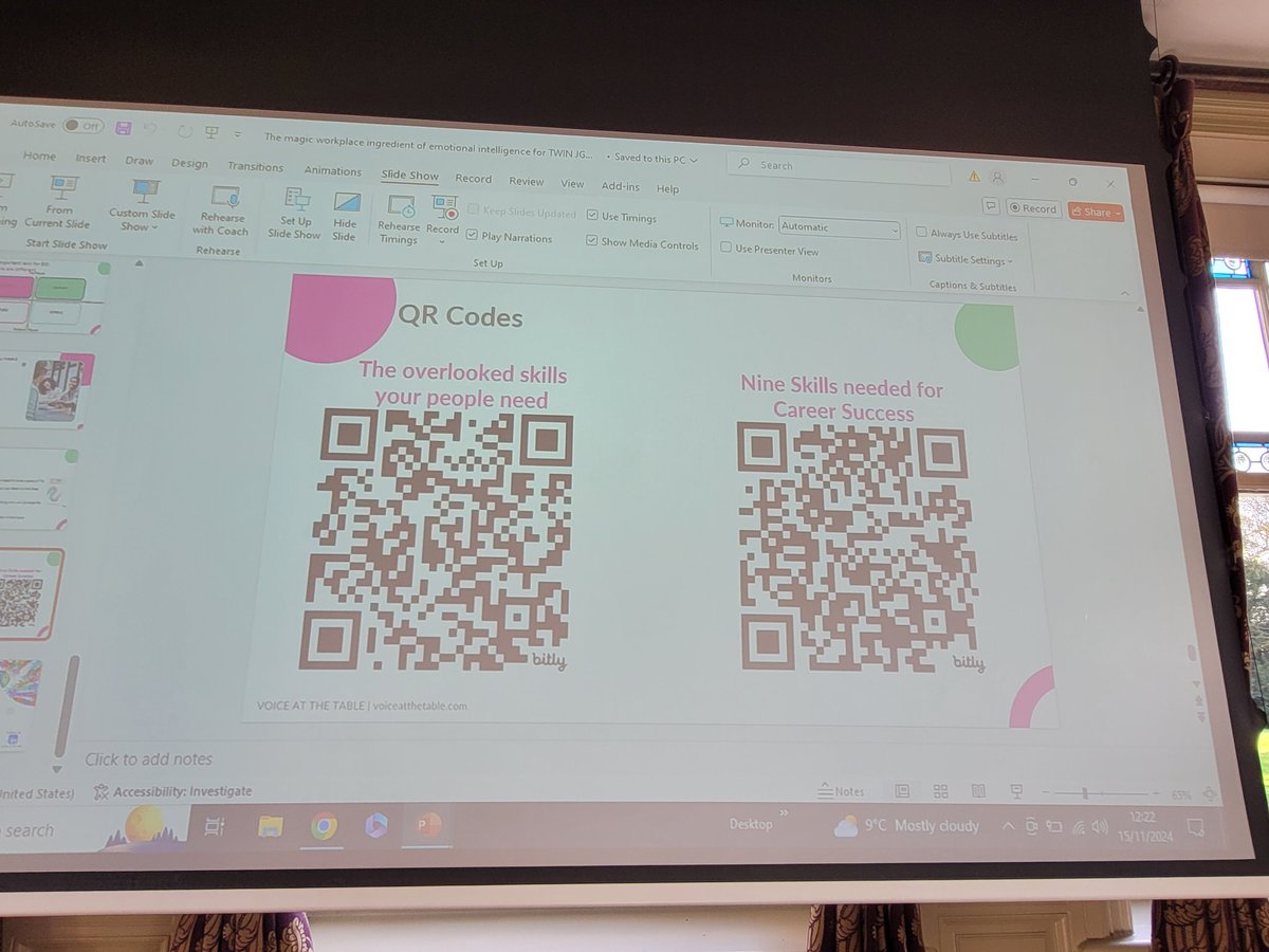 Thanks <a href="/joannainsideout/">Joanna Gaudoin</a> for your presentation QR codes for her books in the photo