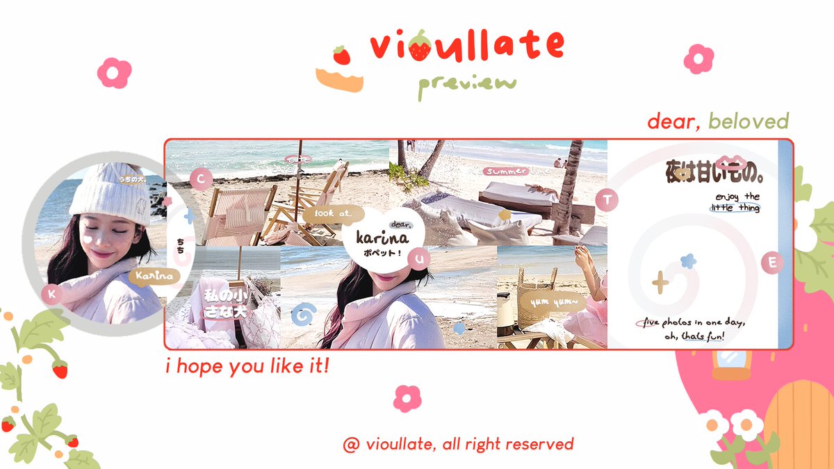 vioullate's tweet image. Help repost? Timakacii ♡

Hayii~ Aku ada layout ready karina pantai. free retext! Price cek alt iaa. Yang mau take bisa langsung dm aku aja&amp;lt;3

#zonauang