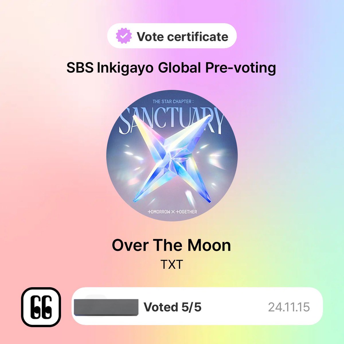 11/15🗳️🔥

#2024MAMAVOTE    
#tomorrowxtogether