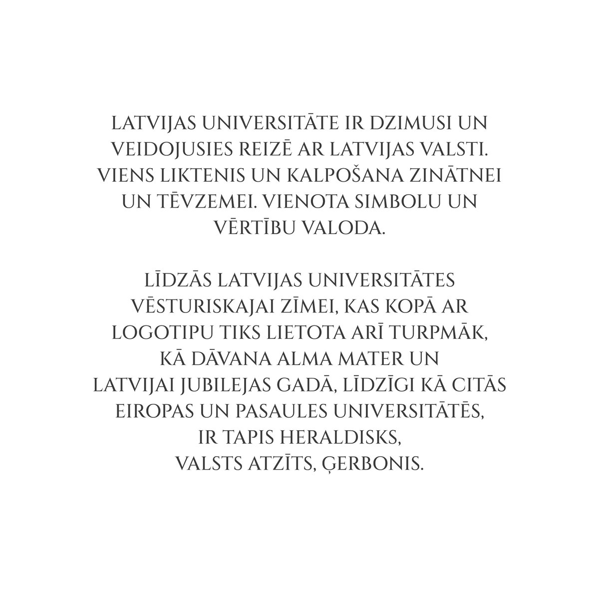 Simboliem ir nozīme! Simboliskā dienā - 11. novembrī, Latvijas Universitāte ir ieguvusi valstiski atzītu heraldisku ģerboni! Scientiae et Patriae - Zinātnei un Tēvzemei! Ģerboņa autors - <a href="/sims_edgarsims/">Edgar Sims 🇱🇻🇮🇱🇺🇦</a>