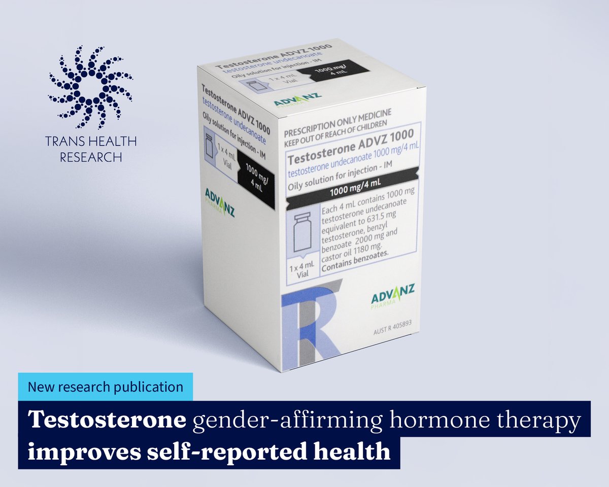 A/Prof Ada Cheung (she/her) (@dradacheungau) on Twitter photo Secondary analysis of our RCT: early access to #testosterone therapy is linked to improved self-reported health in #transgender and gender-diverse adults seeking masculinization 🏳️⚧️ #transresearch #transhealth <a href="/DrBrendanNolan1/">Brendan Nolan</a> @SavZwickl <a href="/UniMelbMDHS/">UniMelb MDHS</a> jamanetwork.com/journals/jaman… Secondary analysis of our RCT: early access to #testosterone therapy is linked to improved self-reported health in #transgender and gender-diverse adults seeking masculinization 🏳️⚧️ #transresearch #transhealth <a href="/DrBrendanNolan1/">Brendan Nolan</a> @SavZwickl <a href="/UniMelbMDHS/">UniMelb MDHS</a> jamanetwork.com/journals/jaman…