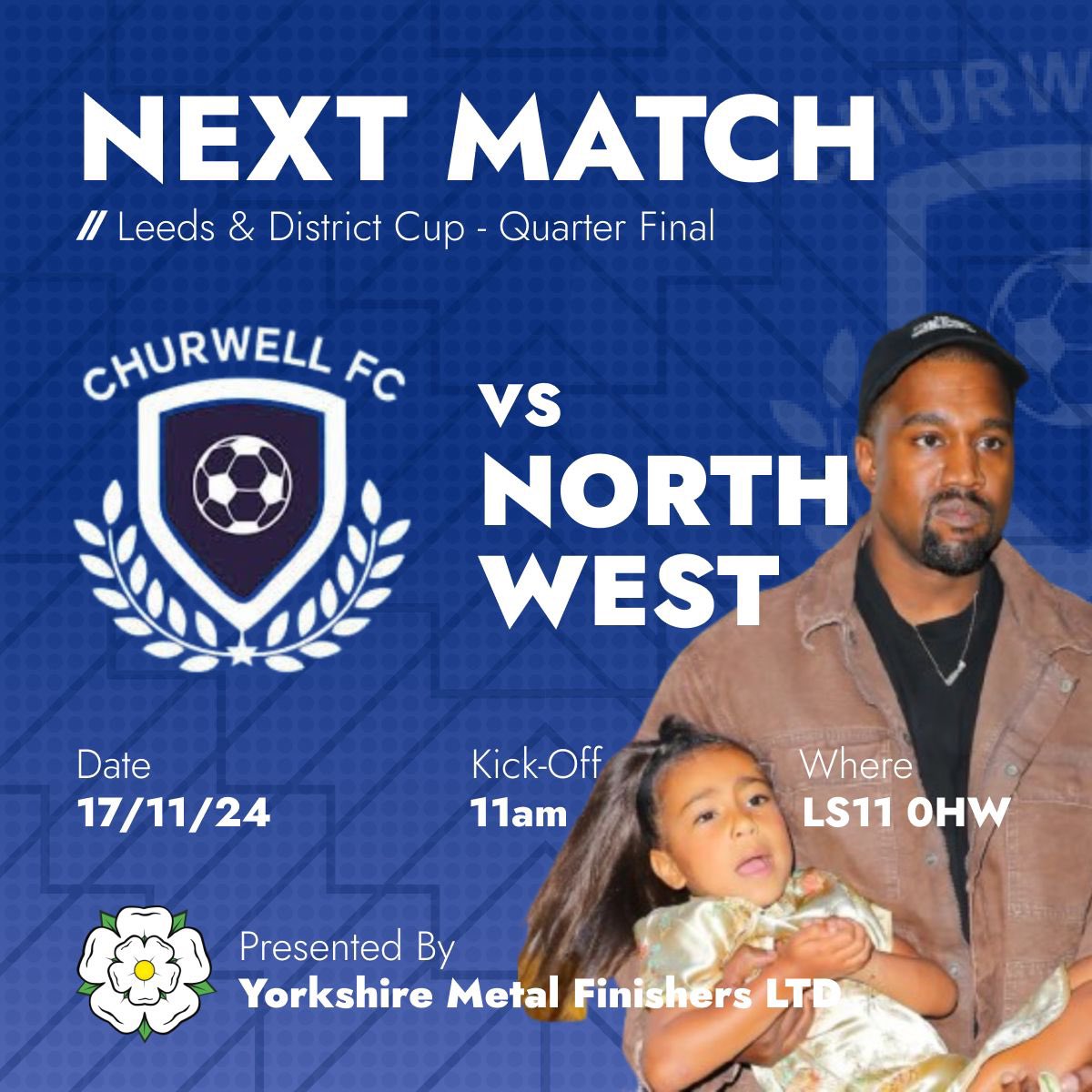 ChurwellFC's tweet image. ๐๐จ๐ฆ๐๐๐จ๐ฆ๐ข๐ง๐
The Well will be looking to ๐ญ๐จ๐ฎ๐๐ก ๐ญ๐ก๐ ๐ฌ๐ค๐ฒ as they welcome North West to Millshaw on Sunday in the quarter final of the Leeds and District Cup ๐
#UpTheWell ๐ตโซ๏ธ