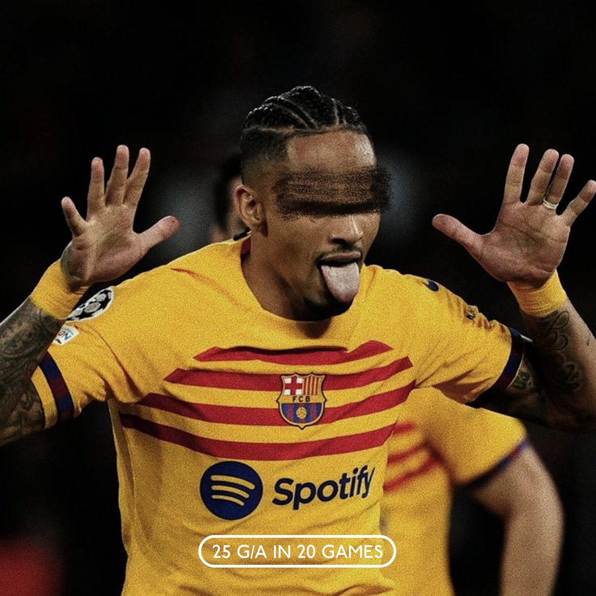ReporterBarca's tweet photo. @marca Raphinha this season 💀 https://t.co/qU5xwT1APi