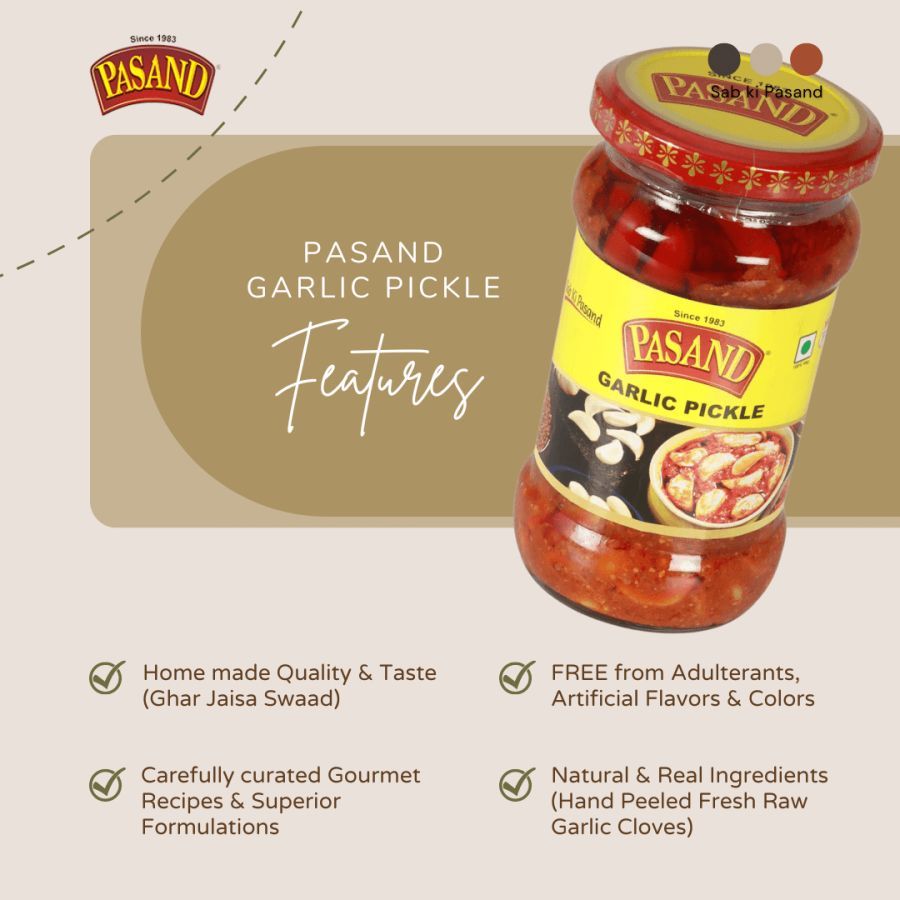 PasandFoods's tweet image. Pasand Garlic Pickle: Authentic, handcrafted pickles made with love and tradition. 

buff.ly/3URSLMW

#Pasand #PasandFoods #GutFeelingFoods #PasandInsta #PasandPickles #HomeFood #TraditionalFood #AuthenticTaste #TasteOfHome #GarlicPickle #TasteOfTradition