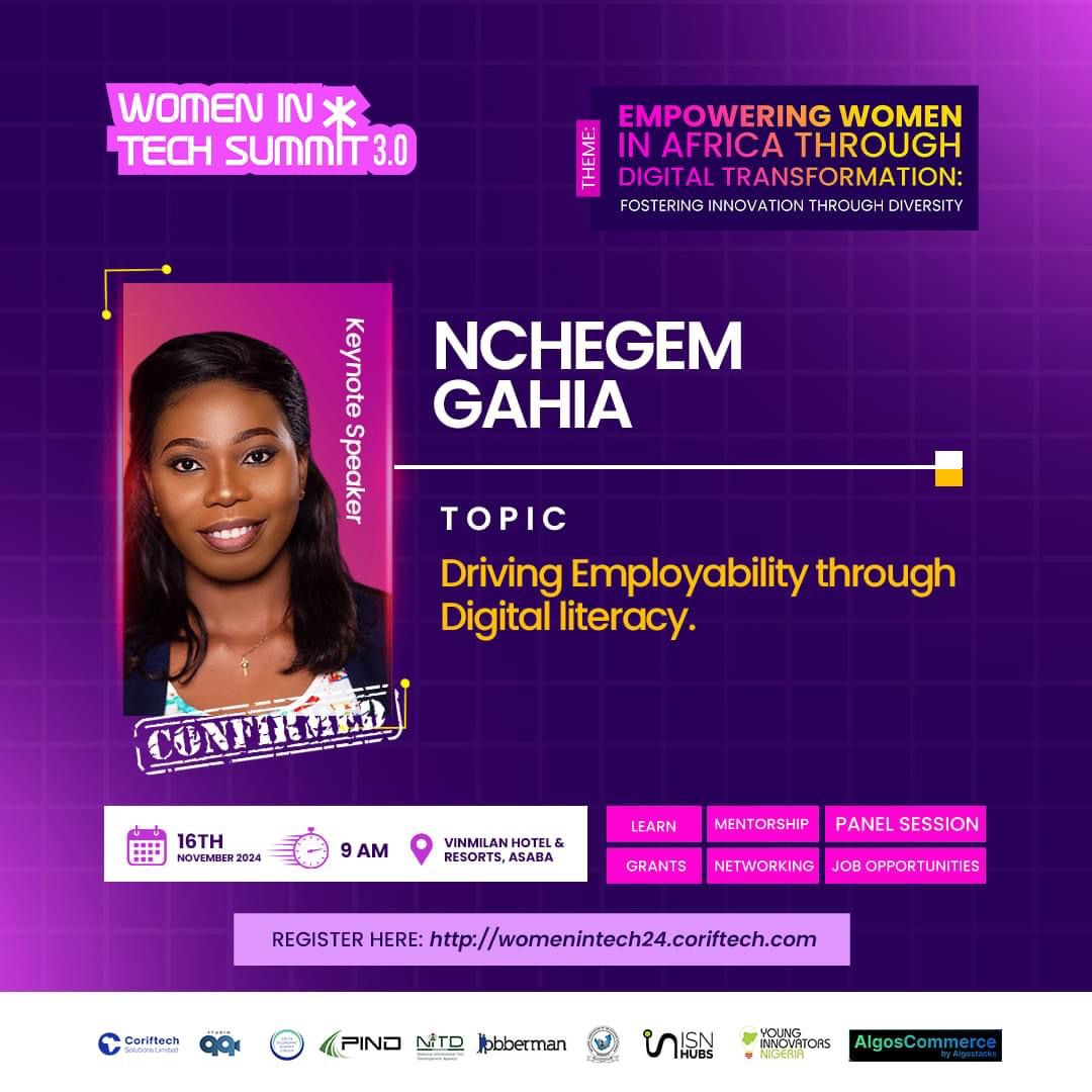 PIND Foundation (@pindfoundation) on Twitter photo Excited to announce PIND as sponsors of the Women in Tech Summit – 3.0, happening tomorrow, Nov 16, 2024!
Catch <a href="/NchegemGahia/">Nchegem Gahia</a> , our Youth Employment Pathways (YEP) Coordinator, delivering the Keynote Address: PIND – Driving Employability through Digital Literacy. Excited to announce PIND as sponsors of the Women in Tech Summit – 3.0, happening tomorrow, Nov 16, 2024!
Catch <a href="/NchegemGahia/">Nchegem Gahia</a> , our Youth Employment Pathways (YEP) Coordinator, delivering the Keynote Address: PIND – Driving Employability through Digital Literacy.