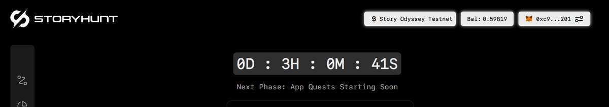 hidebu1989's tweet photo. Hurry up!
I just finished phase1 tasks!
@0xStoryHunt https://t.co/Uifj6XaTvt