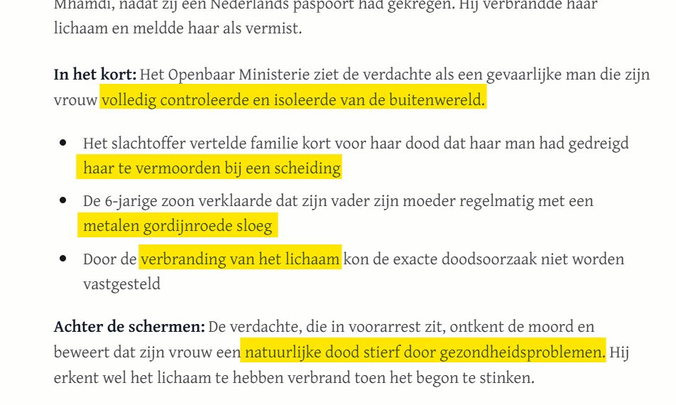 FEMICIDE, 11-6-2022 Reuver
<a href="/NOS/">NOS</a> heeft 2 jaar lang niet over deze dood bericht
<a href="/NUnl/">NU.nl</a>? Zwijgt helemaal (net als Stella Bergsma/Chris Klomp)

dader: Ahmed I. (43, Somalië)
slachtoffer: Sawsan Mhamdi (35, Tunesië)

Sawsan had net pp, wilde scheiden. Tja....
Omvolking &amp; Islamisering