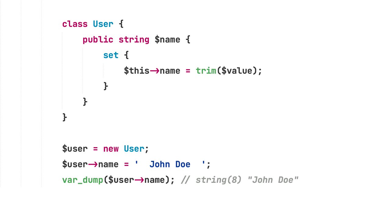 enunomaduro's tweet image. PHP 8.4 is dropping some heat with property hooks! 🔥
