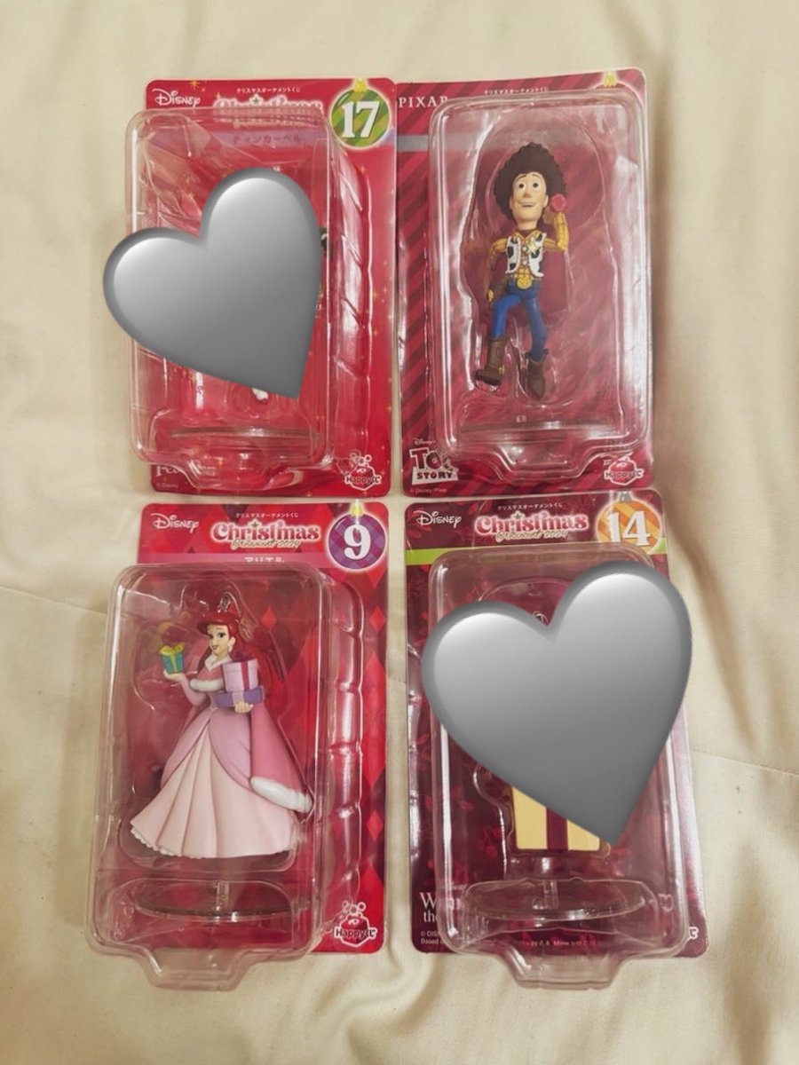shii_t's tweet photo. 交換】ディズニー Happyくじ ファミマ DISNEY クリスマス　オーナメントくじ　2024

箱無し郵送交換希望　

譲】/アリエル/ウッディ/

求】エルサ/ミッキー/プーさん/ベイマックス　その他過去弾ディズニーでも可能な場合ありご提案ください https://t.co/LiK5BEfBwY