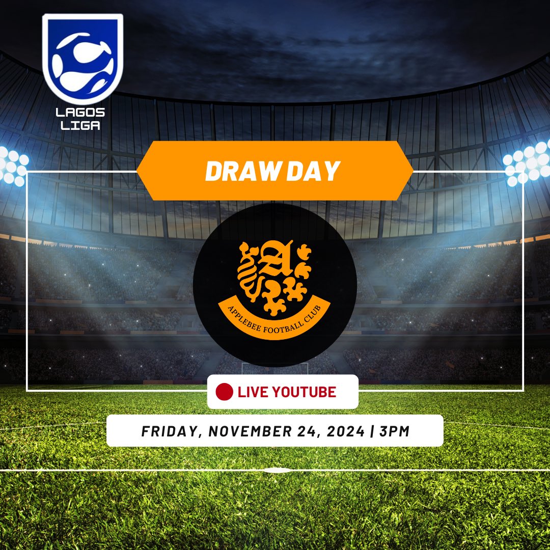 applebeefc's tweet photo. The Journey Begins! 🌟
Official draw for the Lagos liga takes place today🏆

Applebee Fc is thrilled to introduce ourselves as the team built on passion, dedication, and the relentless pursuit of greatness.

#ChampionJourney #ApplebeeFC #LagosLiga #football https://t.co/onHrD2C49J