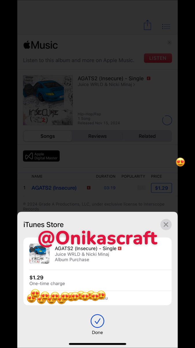 onikascraft's tweet photo. Y’all the vibes are just immaculate 🥹 Nicki’s pen definitely needs to be studied . I’m absolutely in love with this song. What’s y’all favorite line from the song barbz? And if you bought the song reply with receipts . 🙂‍↔️ #INSECURE #AGATS2 https://t.co/s9a7yPhtOM