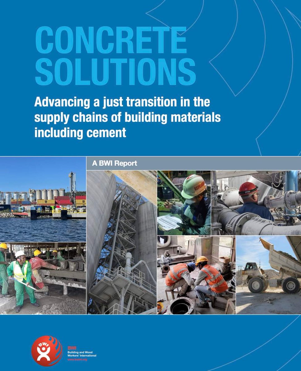 BWIglobal's tweet photo. Amid the #COP29Azerbaijan, BWI shares its new report exposing the harmful practices of MNCs, &amp; providing concrete steps for the building materials industry's worker-responsive just transition to a low-carbon future. #BWIClimateJustice 🌍✊️👷‍♀️👷

Report:
https://t.co/diRvNI23H7 https://t.co/QZdlBRFNF6
