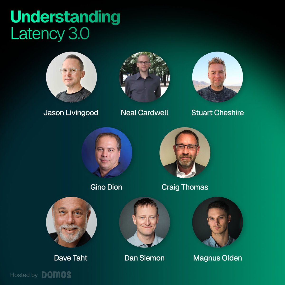 BOOM! Jason Livingood (<a href="/comcast/">Comcast</a>), Neal Cardwell (<a href="/Google/">Google</a>), Stuart Cheshire (<a href="/Apple/">Apple</a>), Dave Taht (<a href="/LibreQoS/">LibreQoS</a>), Gino Dion (<a href="/nokia/">Nokia</a>), Craig Thomas (<a href="/Broadband_Forum/">Broadband Forum</a>), Dan Siemon (<a href="/aterlonetworks/">Aterlo Networks</a>) and Magnus Olden (Domos) are joining Understanding Latency 3.0! understandinglatency.com