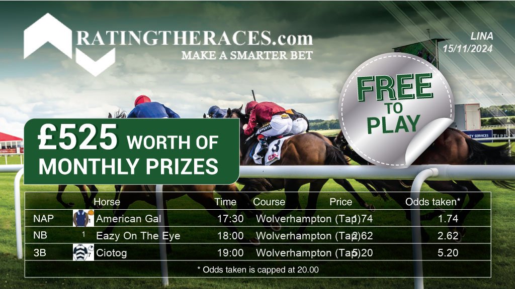 peraban's tweet photo. My #RTRNaps are:

American Gal @ 17:30
Eazy On The Eye @ 18:00
Ciotog @ 19:00

Sponsored by @RatingTheRaces - Enter for FREE here: https://t.co/j2QkWj6ihY https://t.co/EXBpDp8QCh