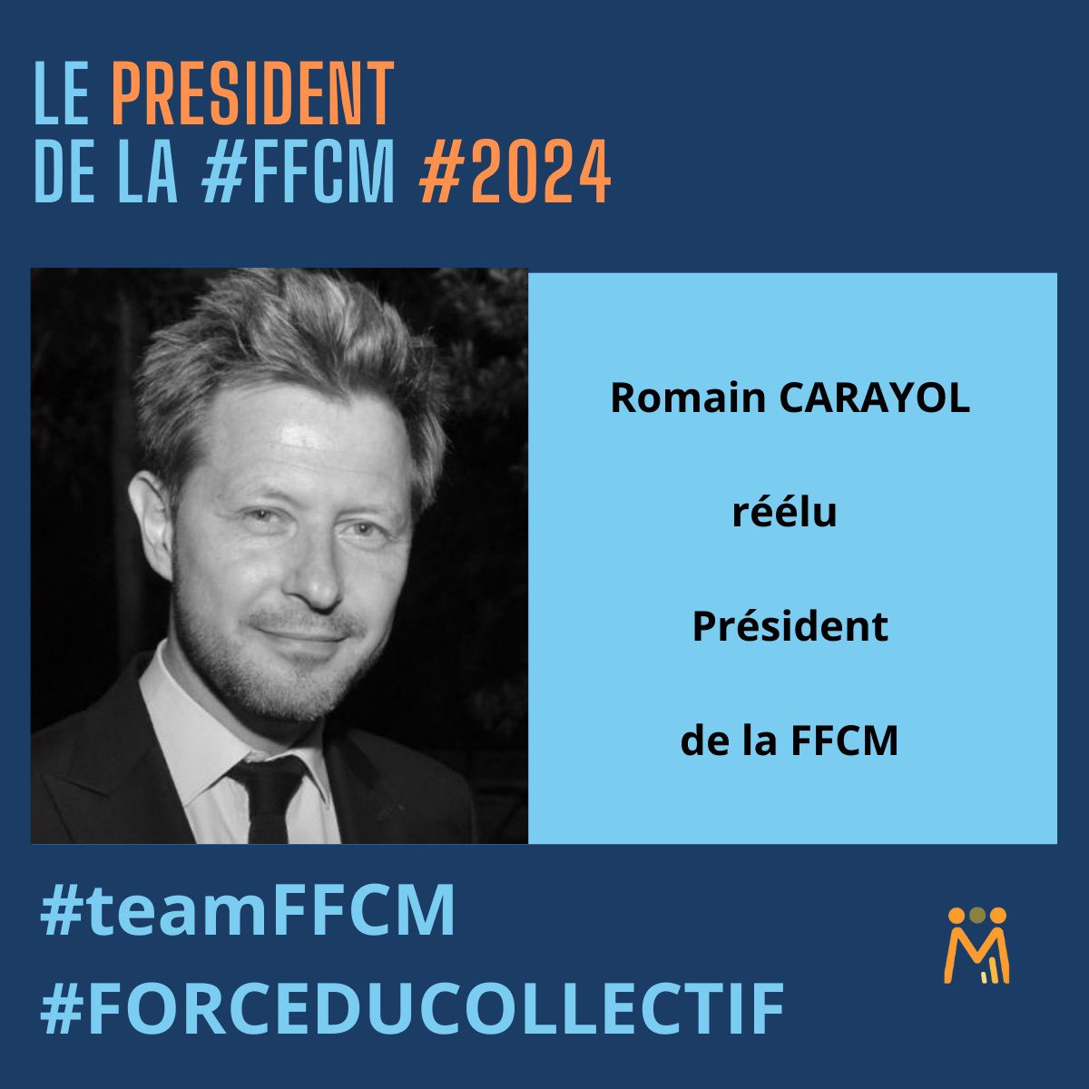 [info] A l'issue de notre assemblée générale du 08/11/2024, Monsieur <a href="/CARAYOLr/">Romain CARAYOL</a>  a été renouvelé pour un nouveau mandat de 3 ans à la Présidence de la FFCM - FEDERATION FRANCAISE DES CENTRES DE MEDIATION 
#UNPOURTOUS
#TOUSPOURUN
#FORCEDUCOLLECTIF