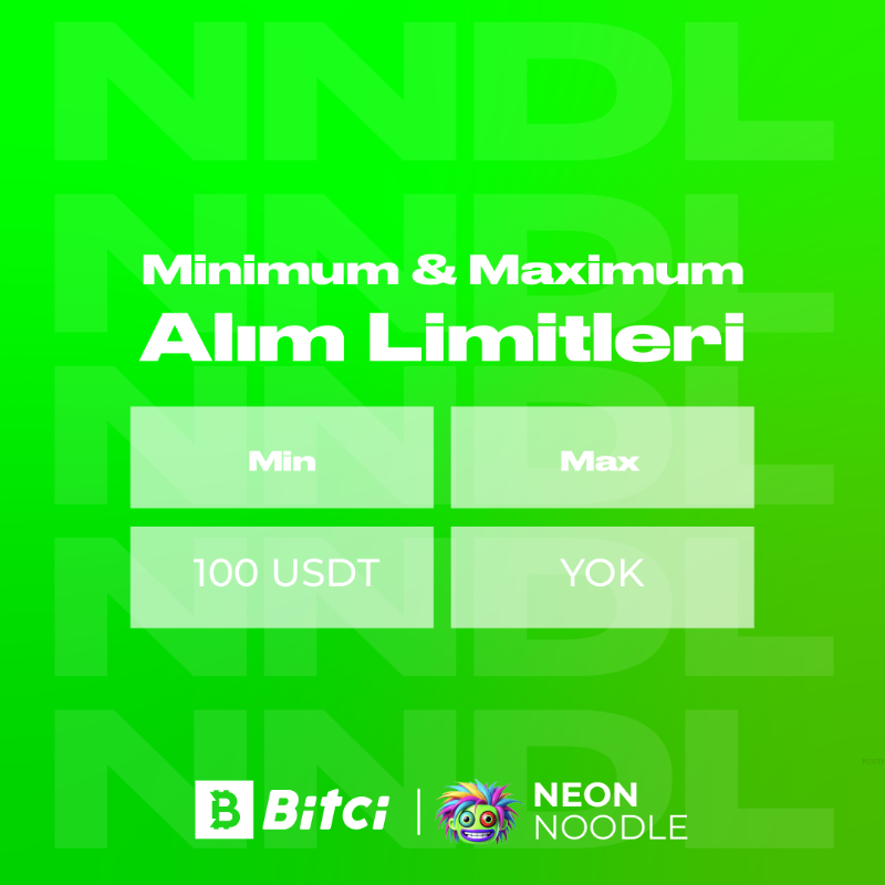 safebitcom's tweet photo. 📢Yeni Ön Satış!

Solana ağında üretilen Neon Noodle (NNDL) ön satışı Bitci'de başladı!

  💰 1 $NNDL Neon Noodle 0.625 USDT'den satışa sunulacaktır.

🔒 Satışlar kilitsiz olarak gerçekleştirilecektir.

🔸 Ön satış 22 Kasım saat 23.59'da sona erecektir.