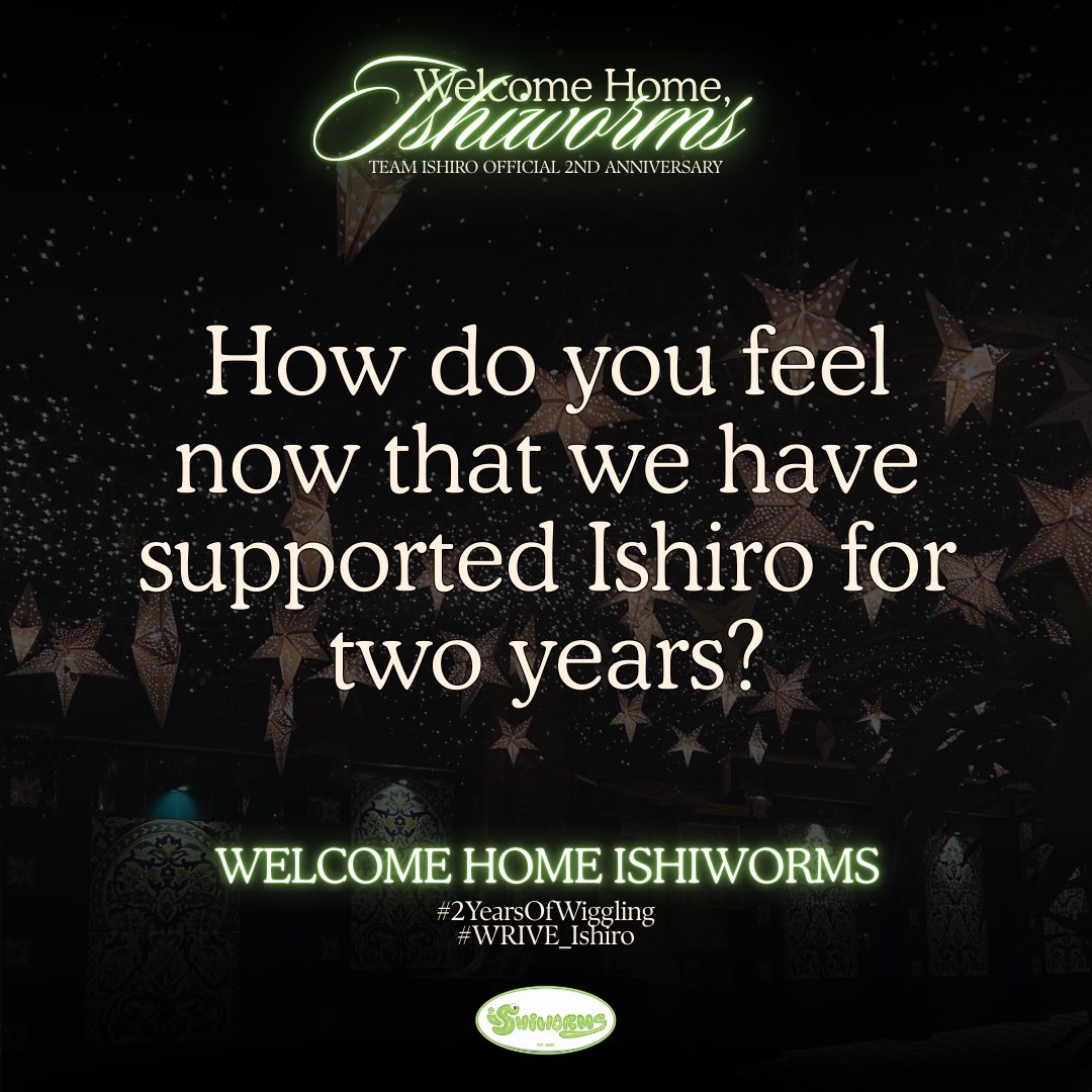 TAG BOOSTER 2

Two years ago, who would've known that a simple dreamer would run towards his dreams with love and support from many people?

How do you feel now that it's been two years since we have gathered together?

WELCOME HOME ISHIWORMS
#2YearsOfWiggling
#WRIVE_Ishiro